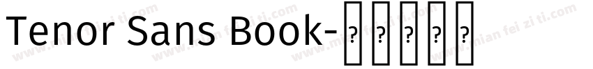 Tenor Sans Book字体转换